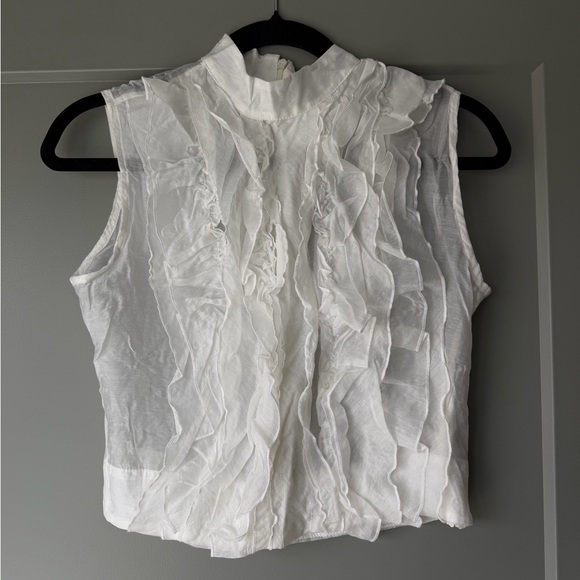 Isabella Ruffle-Front Shirt - Picture 2 of 8